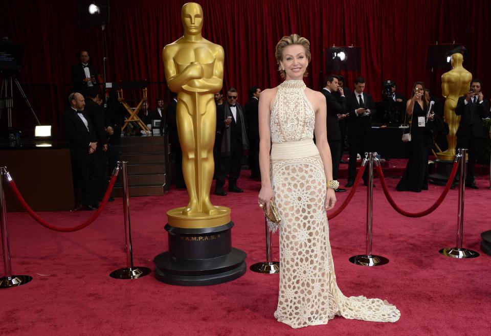 Portia de Rossi arrives at the Oscars on Sunday, March 2, 2014, at the Dolby Theatre in Los Angeles. (Photo by Dan Steinberg/Invision/AP)