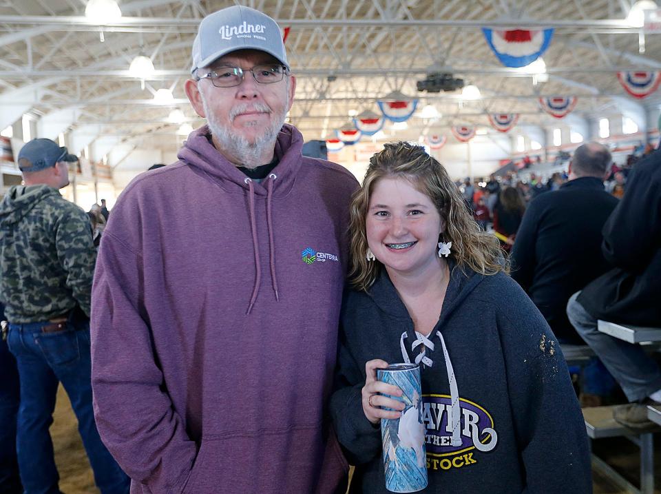 Haley Henthorn showed a hog at the Ashland County Fair, which sold Friday for $8 a pound. She is employed at Centerra Country Store, as is her stepfather, Ryan Frank. Henthorn credits him for her interest in the trade and with helping her succeed.