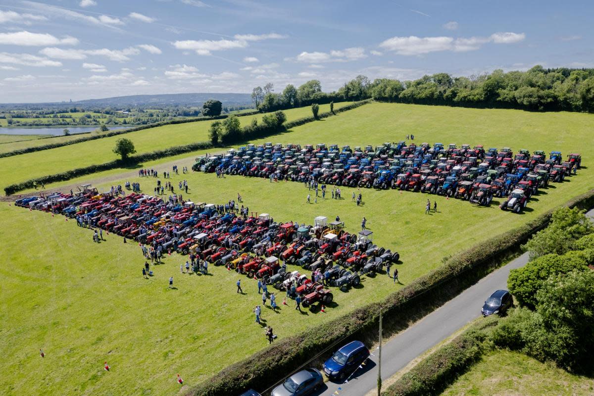 Vintage and modern tractors on show in Donagh. <i>(Image: Donnie Phair)</i>