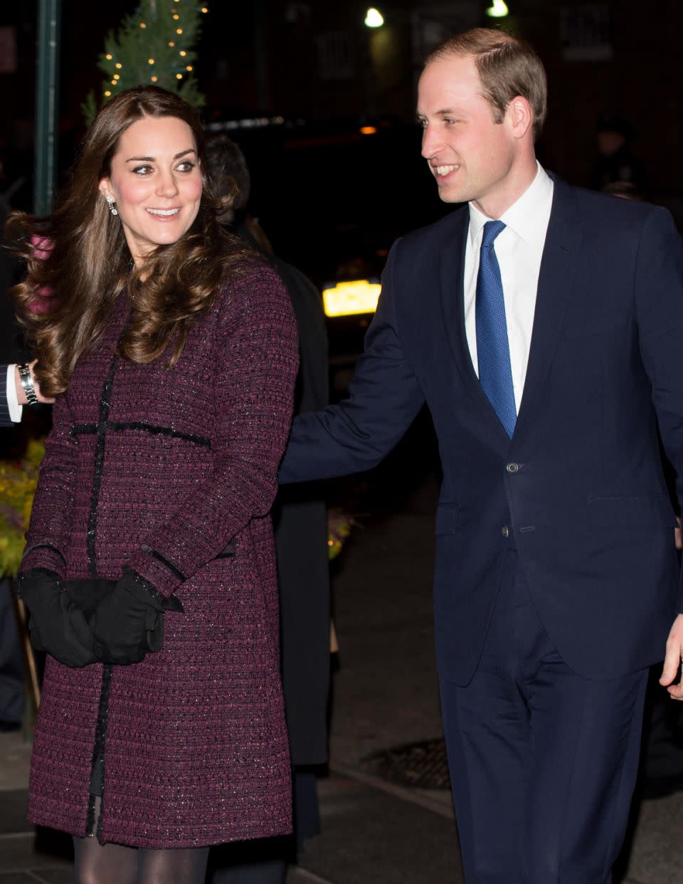 The duchess was pictured here in 2014 with Prince William wearing the exact same coat. Photo: Getty Images