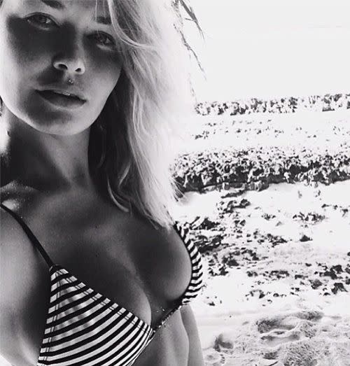 Lara Bingle snorkeling instagram