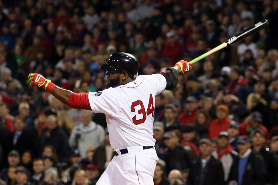 波士頓紅襪重砲「老爹」David Ortiz。（Photo by Rob Carr/Getty Images）