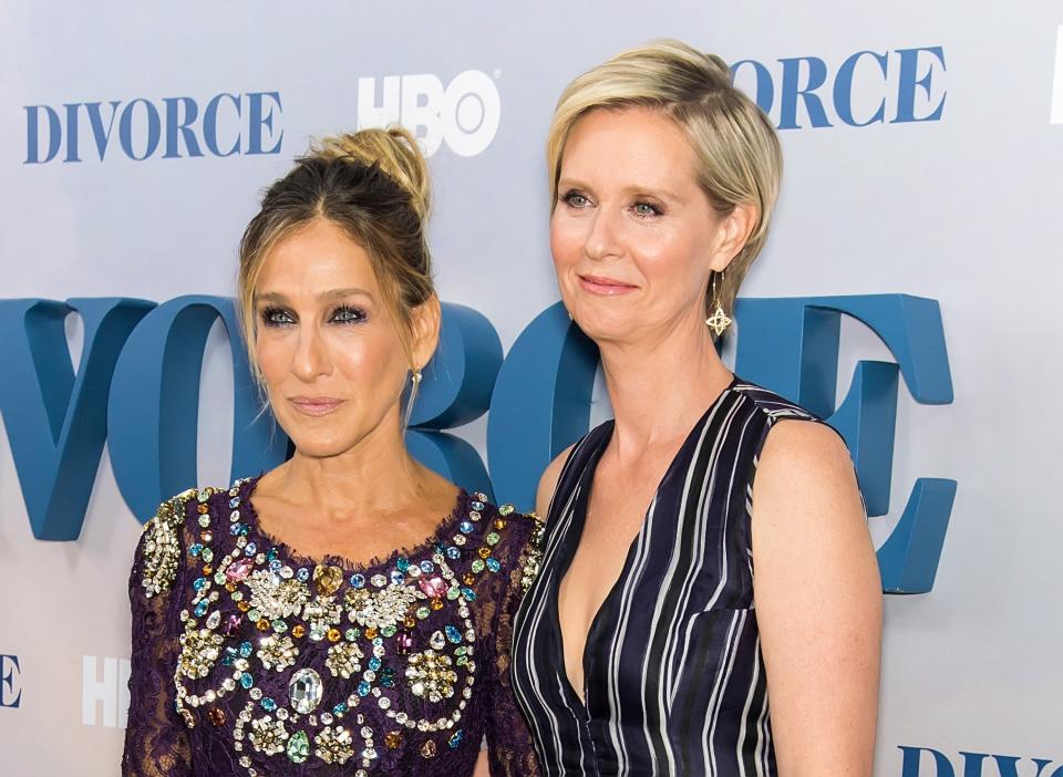 Sarah Jessica Parker, left, weighed in on Cynthia Nixon's gubernatorial bid&nbsp; (Photo: Gilbert Carrasquillo via Getty Images)