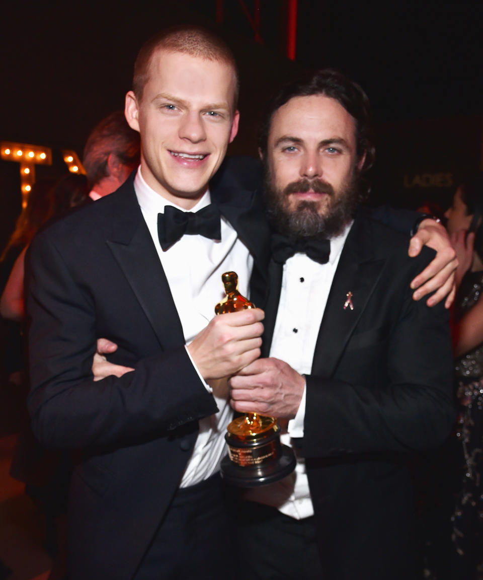 Lucas Hedges and Casey Affleck