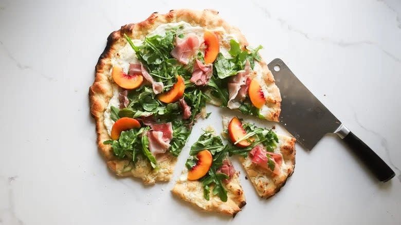 sweet savory italian salad pizza 