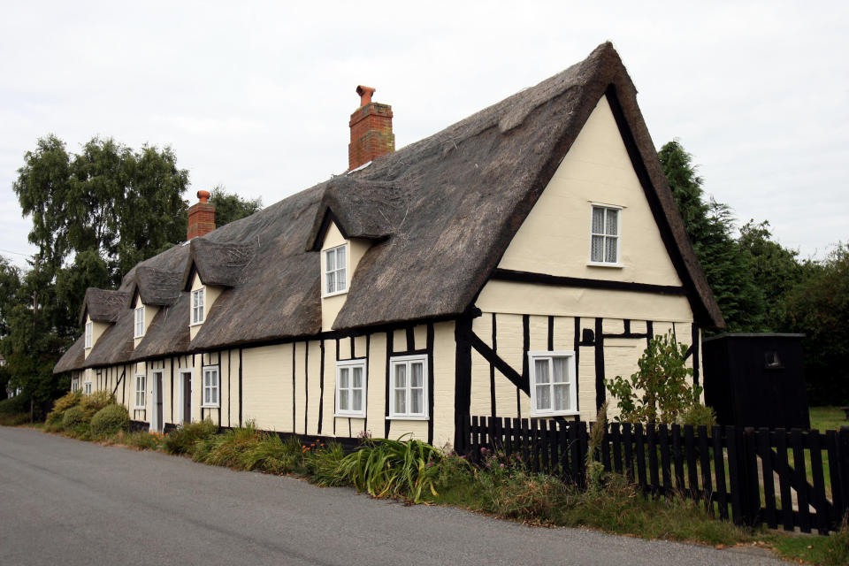 Two Thatched Cottages in the Suffolk Village of Tattingstone, owned by Babergh District Council, near Ipswich, thought to be the oldest in the country are to be sold off.   (Photo by Chris Radburn - PA Images/PA Images via Getty Images)