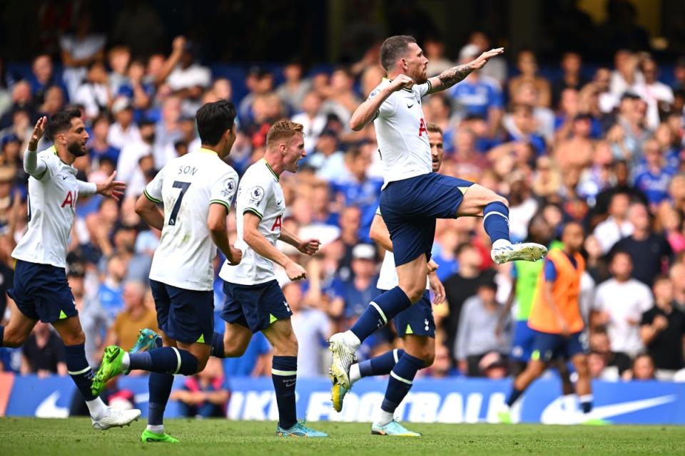 Pierre-Emile Hojbjerg equalised first time round for Spurs (Getty)