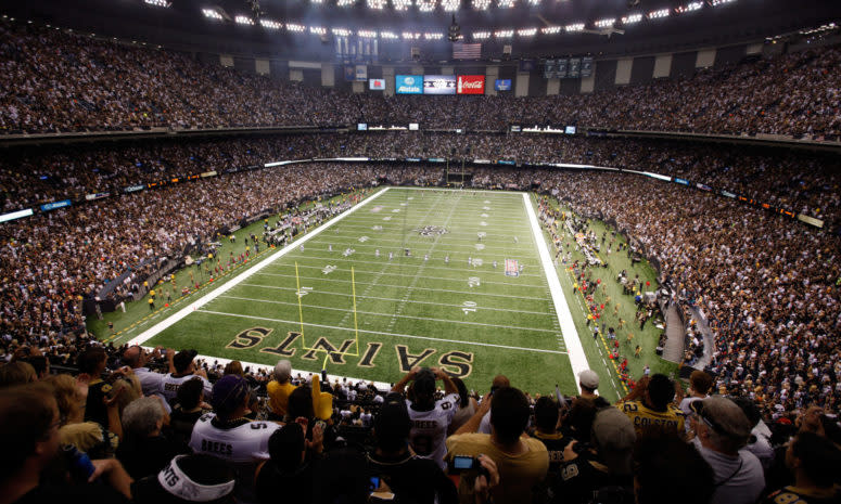 A general view of the Superdome during a Saints game.