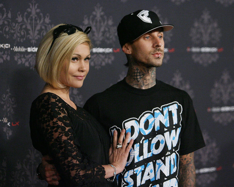 Travis Barker and Shanna Moakler. Photo by Michael Tran/FilmMagic