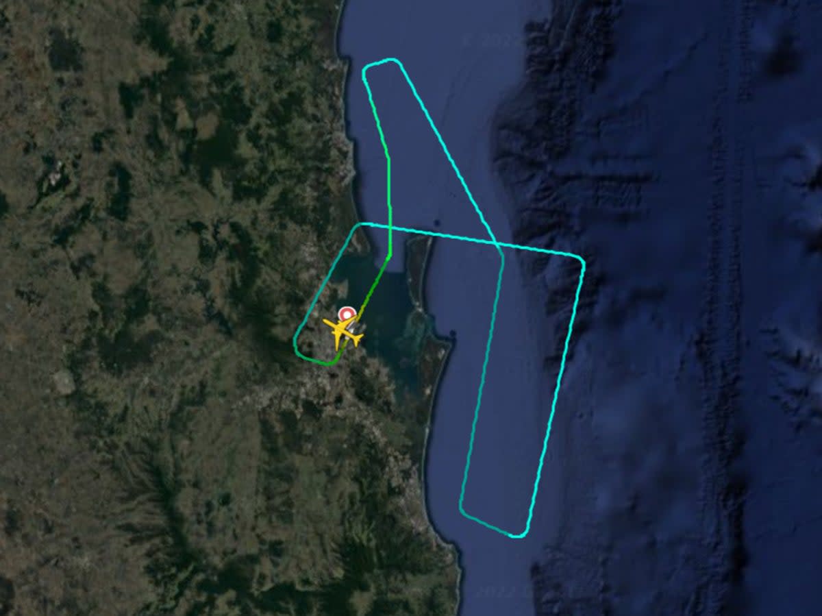 The Qatar flight returned to Brisbane not long after take-off (FlightRadar24)