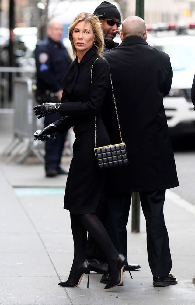 Carole Radziwill attends Lee Radziwill's funeral service on Monday in New York City