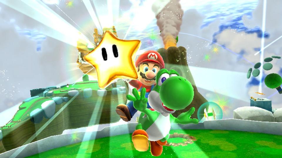 2010: In "Super Mario Galaxy 2" reiste der sonst so bodenständige Klempner erneut ins All. In einigen Level konnte man den Part von Marios Bruder Luigi übernehmen. Und noch ein alter Bekannter ergatterte eine Hauptrolle: Dinosaurier Yoshi. (Bild: Nintendo)