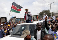 <p>Kenyan opposition leader Raila Odinga attends a protest in Nairobi, Kenya, Nov. 17, 2017. (Photo: Thomas Mukoya/Reuters) </p>