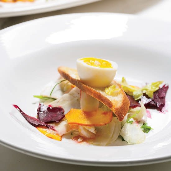 Pickled Vegetable Salad with Soft-Boiled Eggs