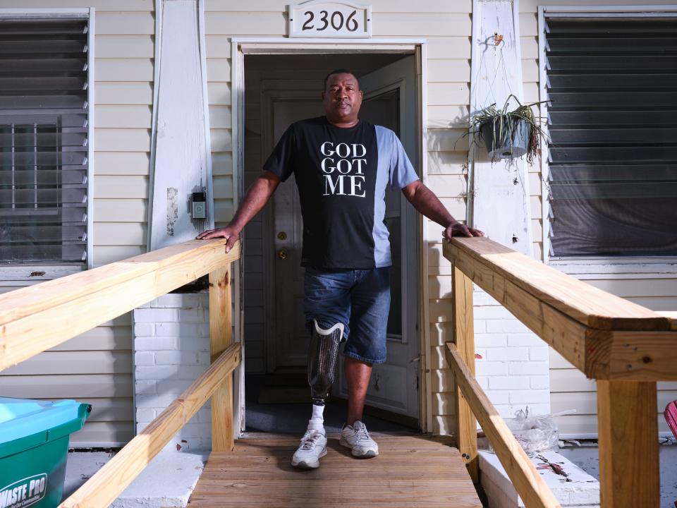 James Haynes, 58, at his home in Gulfport, Mississippi.