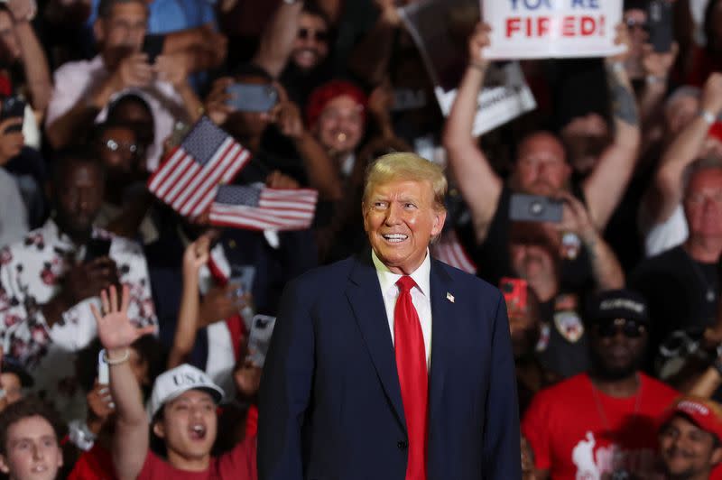 Former U.S. President and Republican presidential candidate Trump's campaign event in Philadelphia