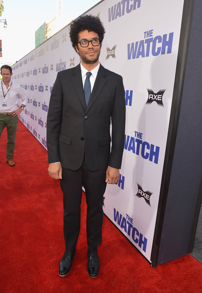 Richard Ayode attends the Los Angeles premiere of "The Watch" on July 23, 2012.