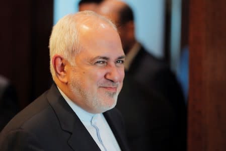 FILE PHOTO: Iranian Foreign Minister Javad Zarif arrives for a meeting at United Nations Headquarters in the Manhattan borough of New York