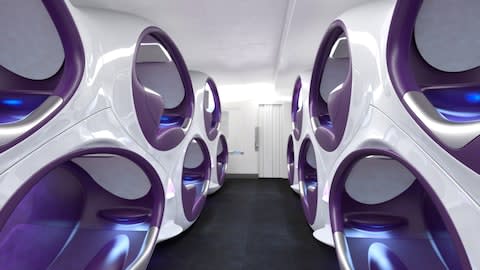 Space-age pods - and they look pretty comfortable - Credit: Factorydesign