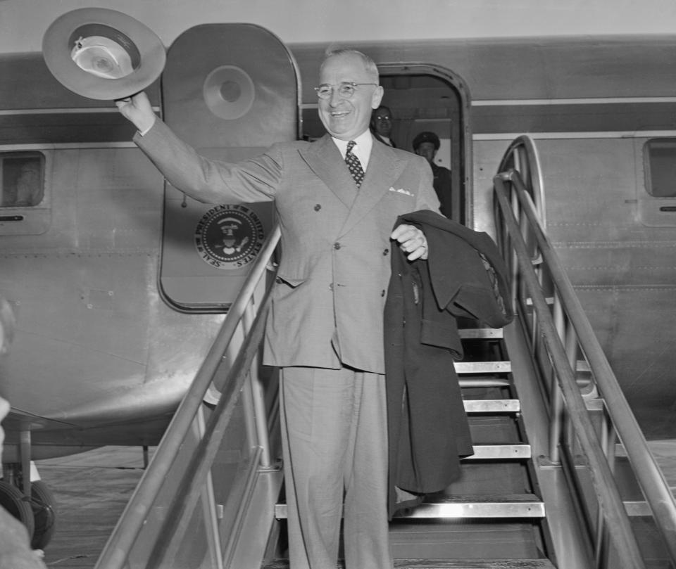 President Truman at Washington National Airport in 1948.