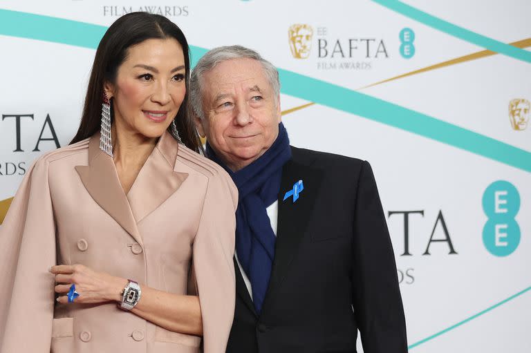 Michelle Yeoh y Jean Todt en los Bafta