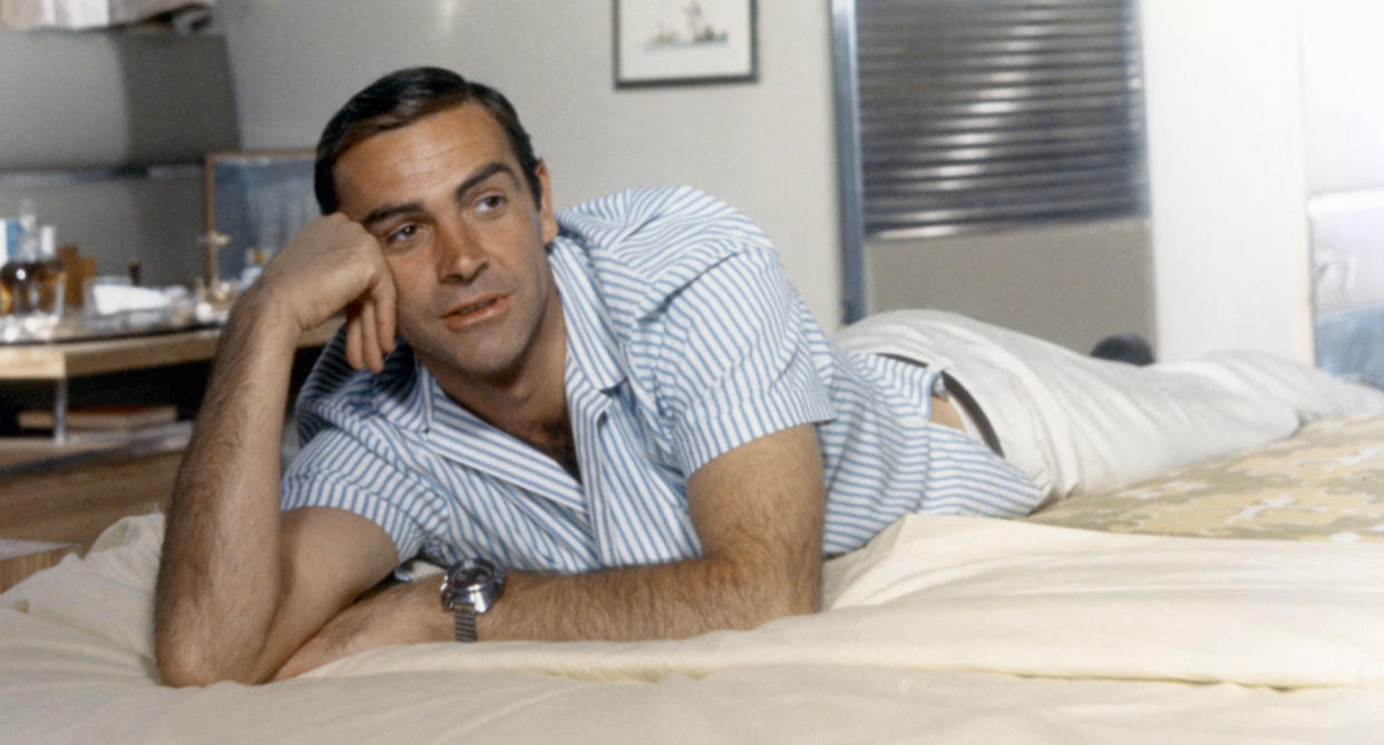 Scottish actor Sean Connery on the set of Thunderball. (Sunset Boulevard/Corbis via Getty Images)