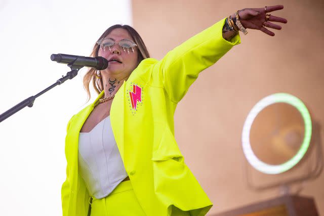 Scott Dudelson/Getty for Stagecoach Elle King performing in April 2023