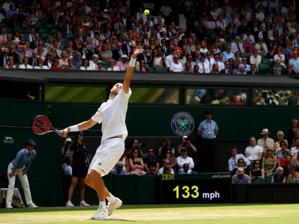 John Isner served 53 aces through the match (Getty Images)