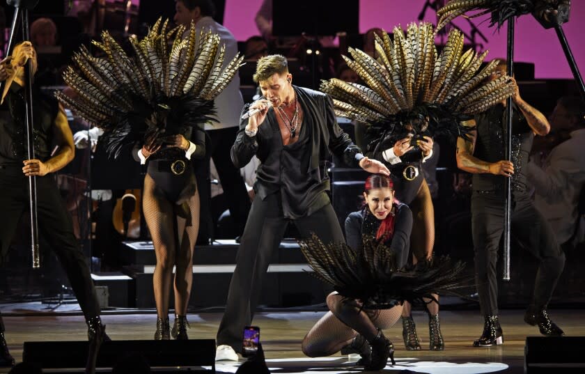 Ricky Martin performs at the Hollywood Bowl during his first of two shows at the Los Angeles landmark on Friday, July 22, 2022. Gustavo Dudamel and the Los Angeles Philharmonic accompanied the Puerto Rican singer along with Martin's band.