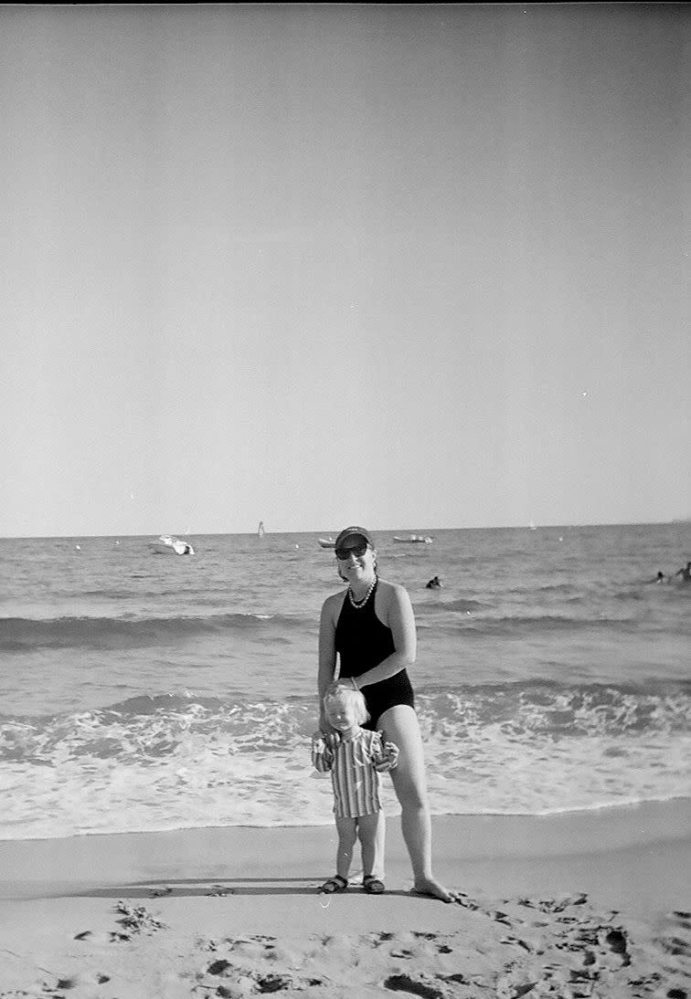 a man standing on a beach