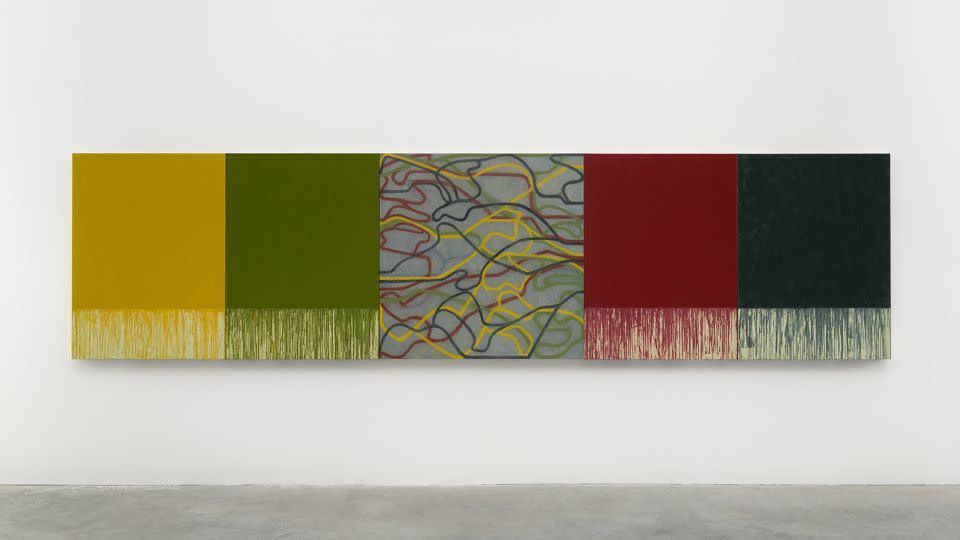 "Uphill with Center" (2012-15) by Brice Marden. - Brice Marden/Gagosian