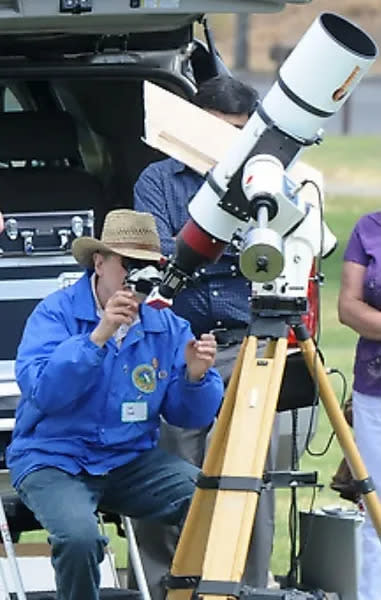 Serious eclipse watchers, like Jim Head, will be witnessing the big event through the lenses of elaborate telescopes. Courtesy of Jim Head