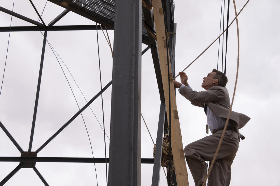 This image released by Universal Pictures shows Cillian Murphy in a scene from "Oppenheimer." (Melinda Sue Gordon/Universal Pictures via AP)