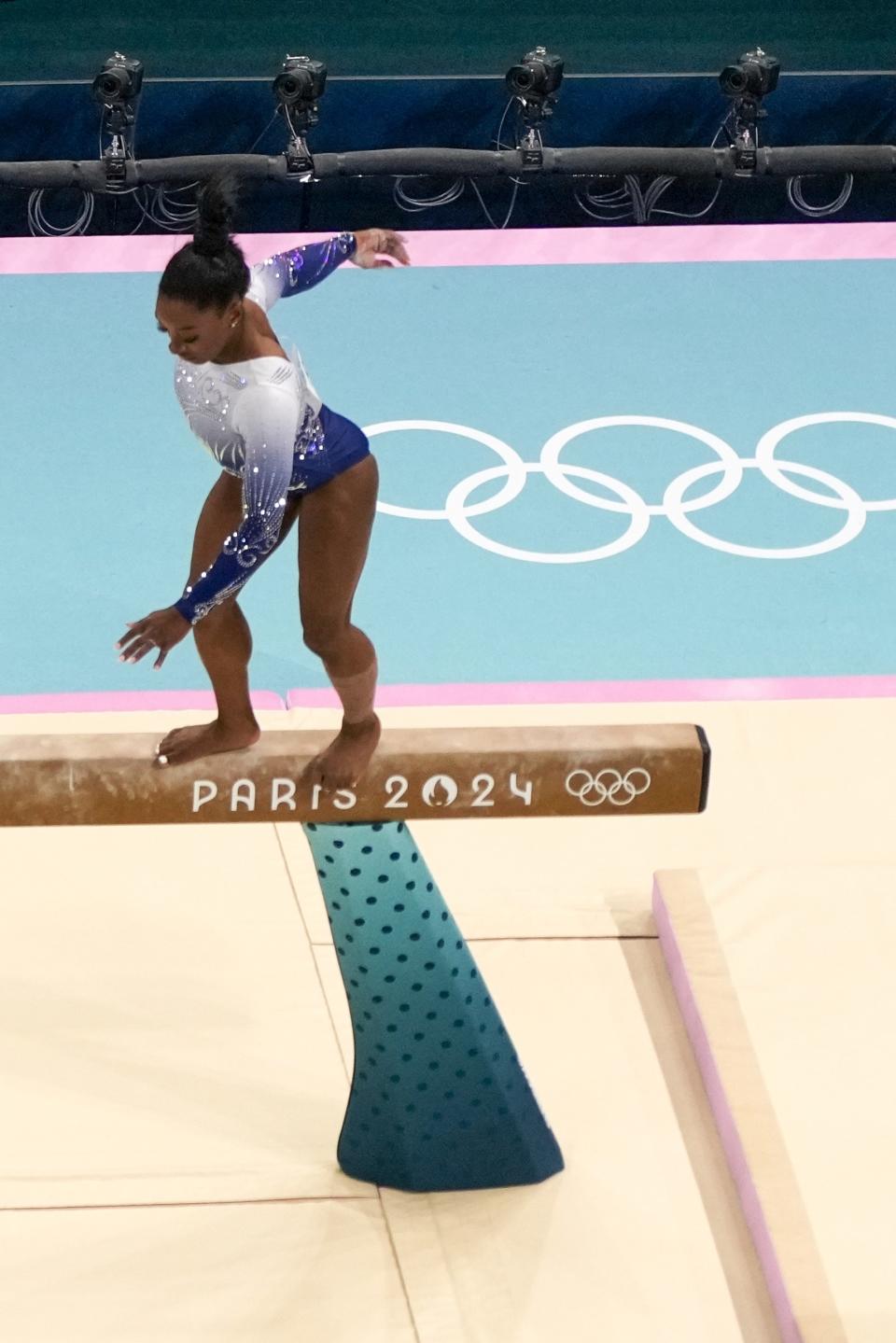 It was unusually quiet at the Olympics balance beam final, and Sunisa