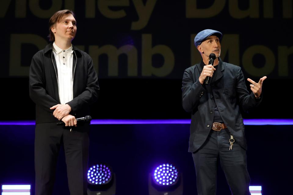 Paul Dano and Craig Gillespie on the CinemaCon stage