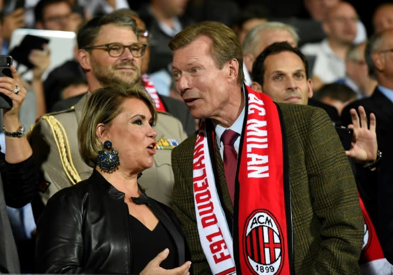 Royal backing: the Grand Duke and Duchess of Luxembourg were in attendance as Dudelange hosted seven-time European champions AC Milan