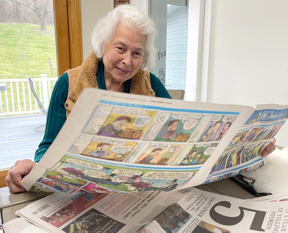 Adele Yale reads the Sunday comics at her kitchen table in Brewster, a habit she has had for over 50 years. On Jan. 29th, The Journal News daily comics pages will be getting a refresh. Ten comics will be eliminated and eight new ones will be added.