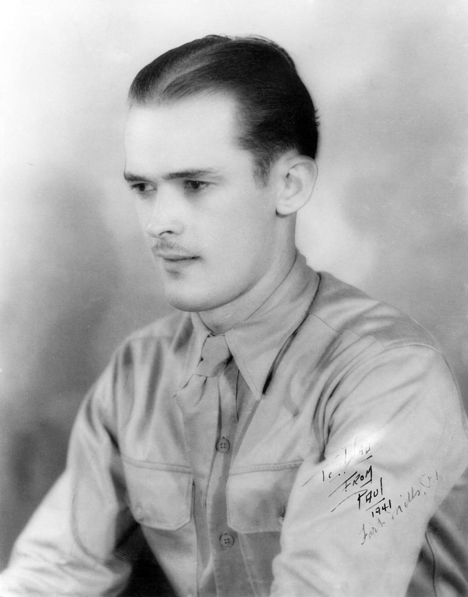 In this 1941 photo of Paul Marshall, it appears to be labeled, "To Dad, From Paul 1941 Fort Mills, PI" which referred to the U.S. Army base in Corregidor of the Phillipine Islands.