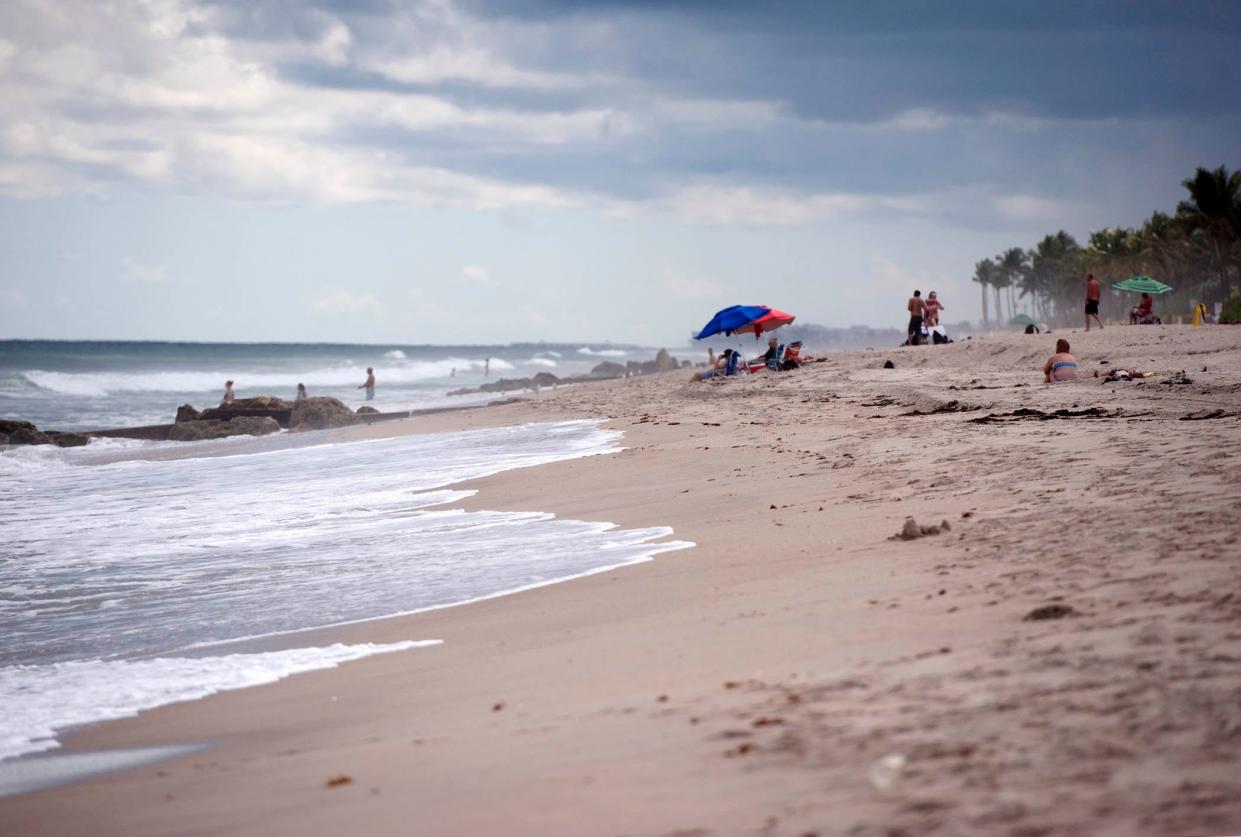 Palm Beach will close public access to its beaches Wednesday ahead of Tropical Storm Nicole. Midtown Beach is pictured here.