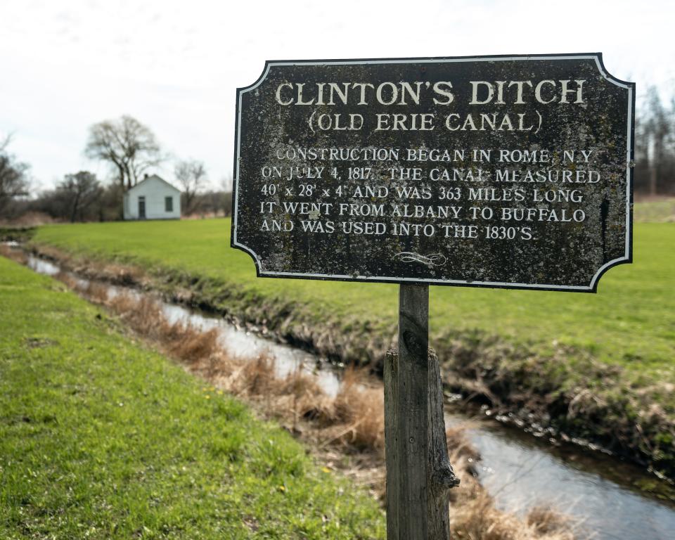 A view of the Old Erie Canal at the Erie Canal Village in Rome, NY on Wednesday, April 17, 2024.