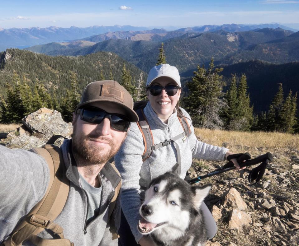 Zack and Cortney Clothier with their dog Mya