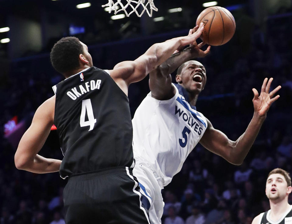 Jahlil Okafor is finally at peace in Brooklyn. (AP Photo/Frank Franklin II)