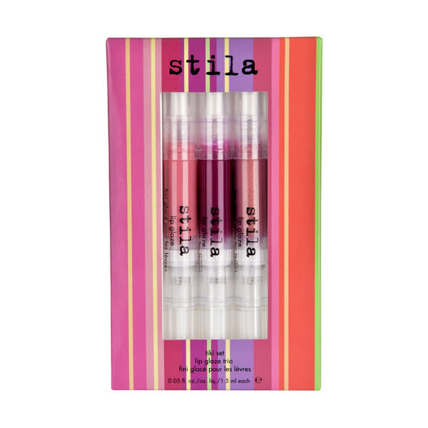 <a href="http://www.escentual.com/stila/lips/stila0084/" rel="nofollow noopener" target="_blank" data-ylk="slk:Stila Lip Glaze Trio in Tiki - £12.00 – Escentual.com;elm:context_link;itc:0;sec:content-canvas" class="link "><b>Stila Lip Glaze Trio in Tiki - £12.00 – Escentual.com</b></a><br><br>Treat yourself (or your partner!) to this handy gift set of mini Stila lip glosses, perfect for adding a touch of glam to any look.