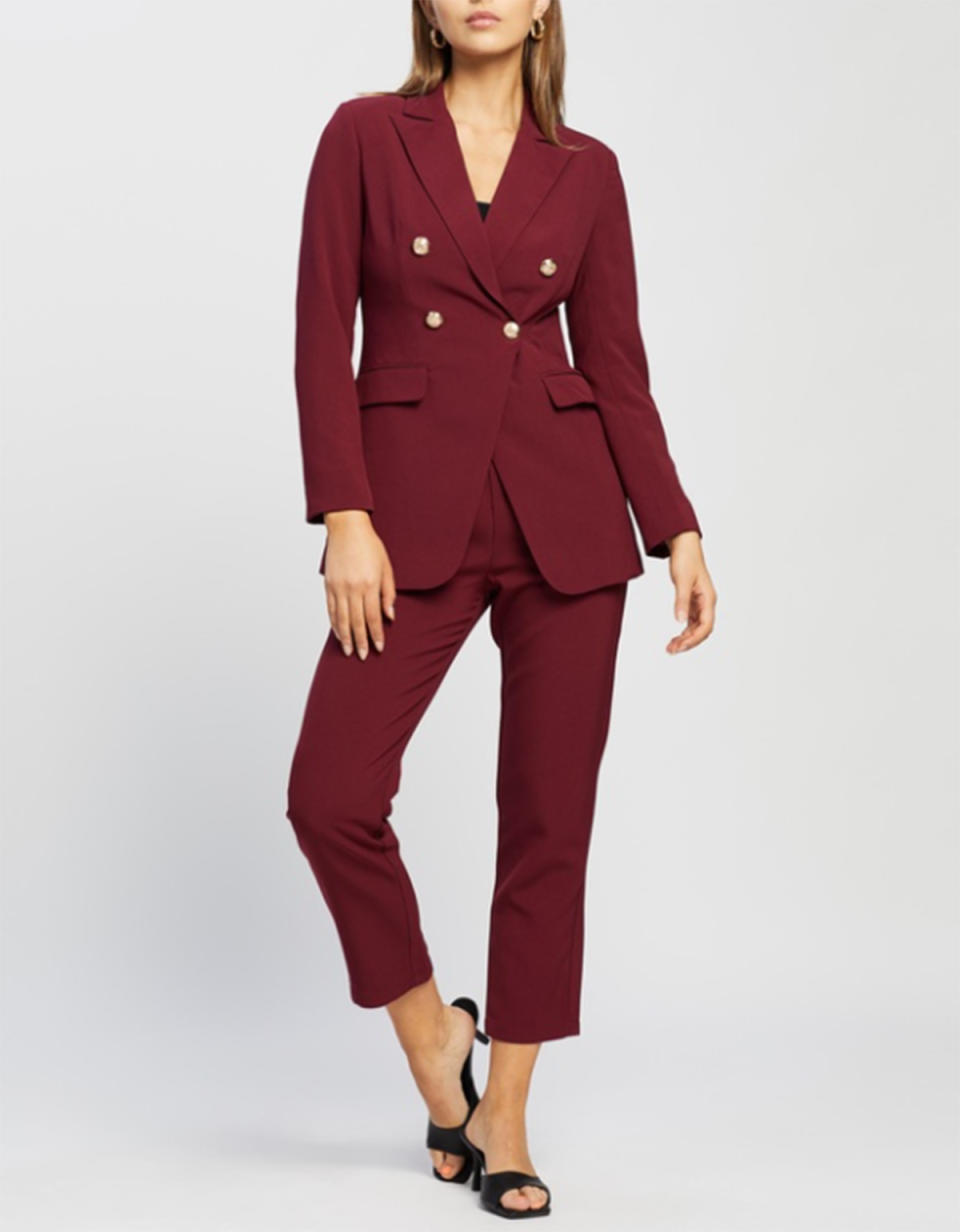 Atmos&Here Gigi Blazer $99.99 and matching trousers $79.99 from The Iconic