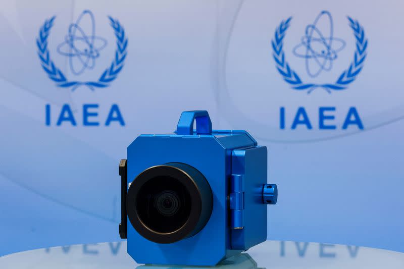 FILE PHOTO: IAEA Director Grossi speaks at a news conference in Vienna