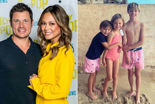 Nick Lachey Hits the Beach With Vanessa and Camden—See the Pic!