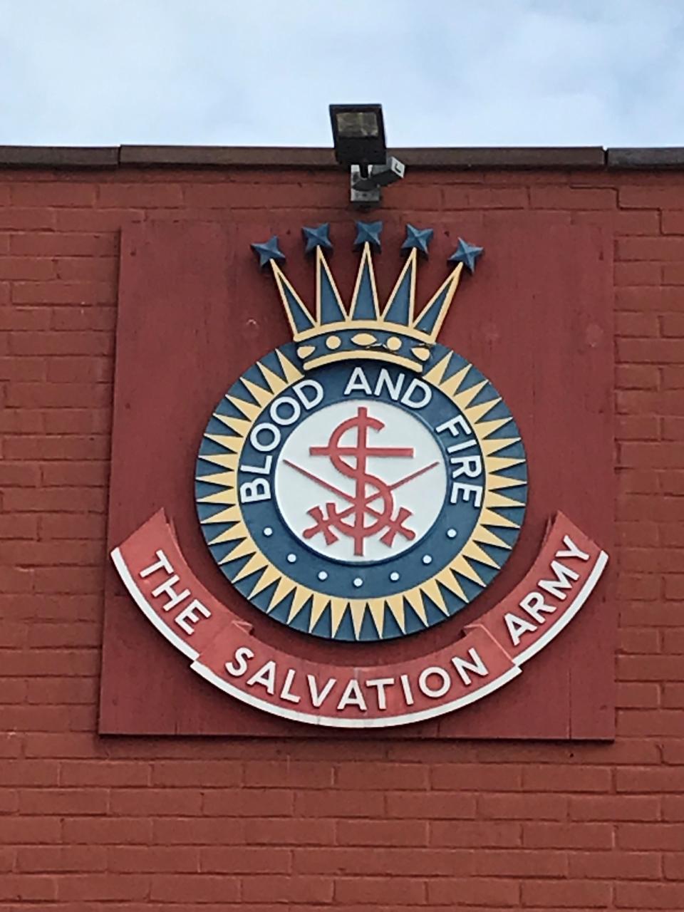 This symbol at the Salvation Army headquarters on Lake Street in Elmira.