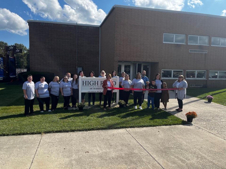 Marion Area Chamber of Commerce Ambassadors held a ribbon-cutting ceremony for High Road School of Marion County on Sept. 13, 2023. The school is located on the campus of Pleasant Local Schools.