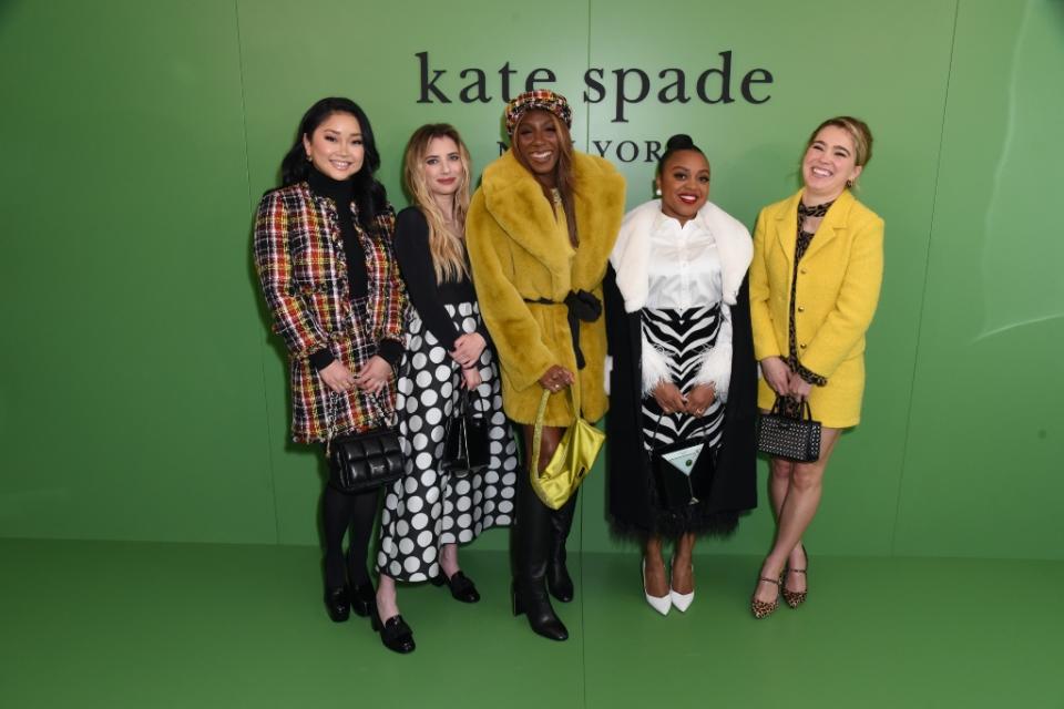 Condor, Roberts, Ziwe, Brunson and Richardson attend the Kate Spade New York presentation during New York Fashion Week 2023 on Feb. 10. - Credit: Steve Eichner/WWD