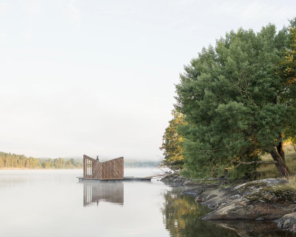 The cozy, 323-square-foot cabin is a cozy retreat amidst the vast landscape it inhabits.